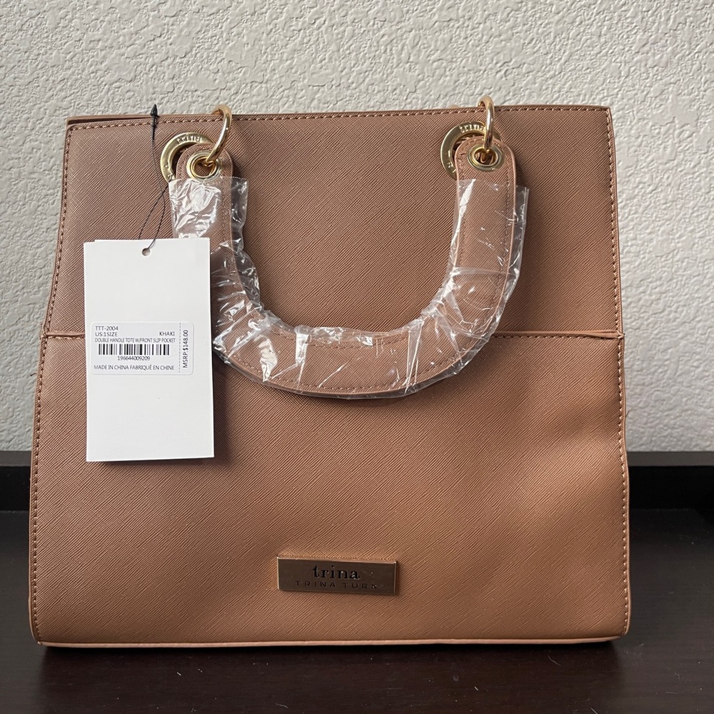 Trina Turk Tan Tote Bag